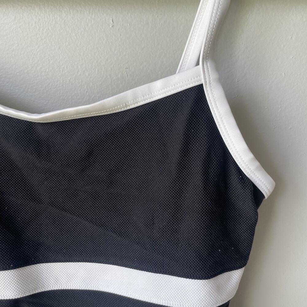 Lands End Tankini Swim Suit Top‎ Womens Size 8 Black And White - Picture 6 of 6